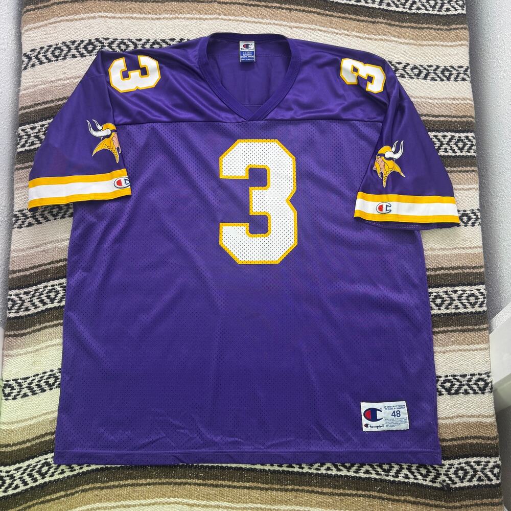 Men's Vintage 90's Champion Jeff George Minnesota Vikings Football Jersey Sz 48